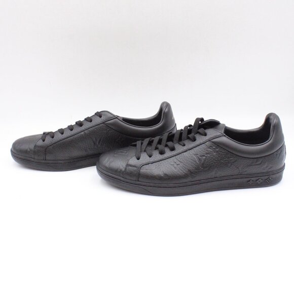 NWOB Louis Vuitton Luxembourg Monogram Embossed Leather Sneakers in Black US 9.5 - Picture 3 of 16